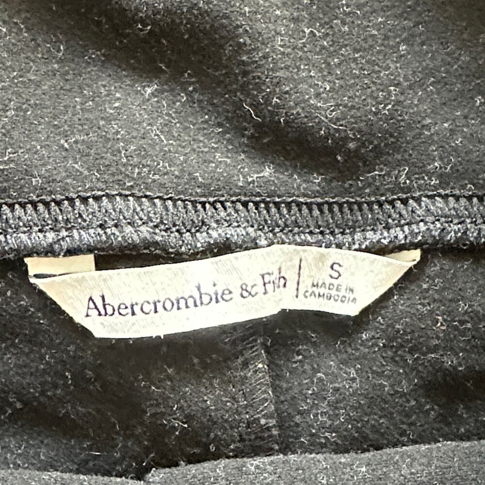 Abercrombie & Fitch Faux Leather Pull On Split Front Hem Pants Black Size Small - Picture 2 of 4